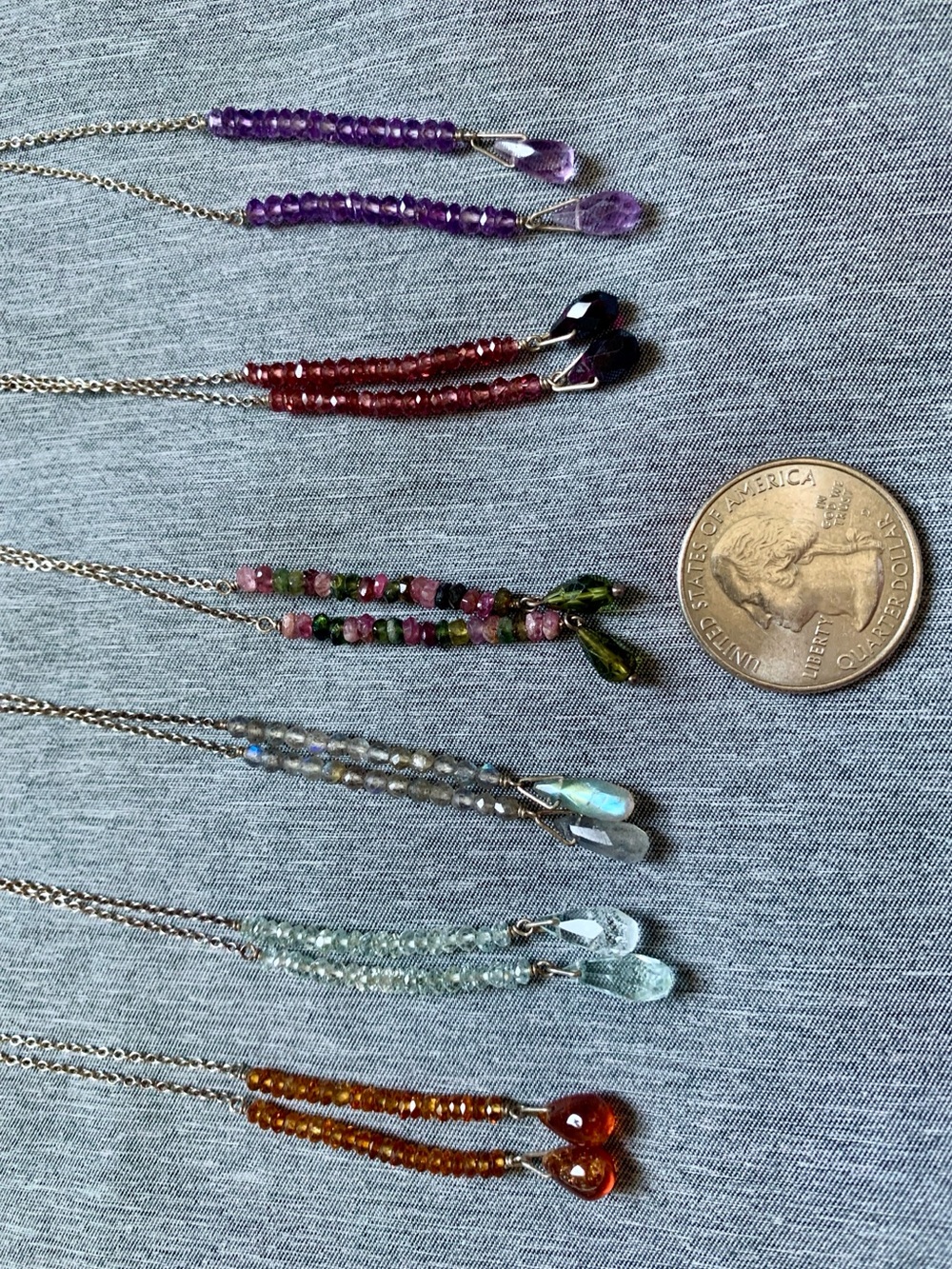 Chan Luu Threader Earrings - Aquamarine - Picture 6 of 8